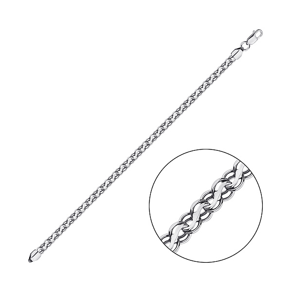 Браслет из серебра плетения Ручеек (арт. 7909/2076-ч) – изображение 1