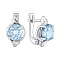 Серебряные серьги с топазом (арт. 7502/2193722Пг)