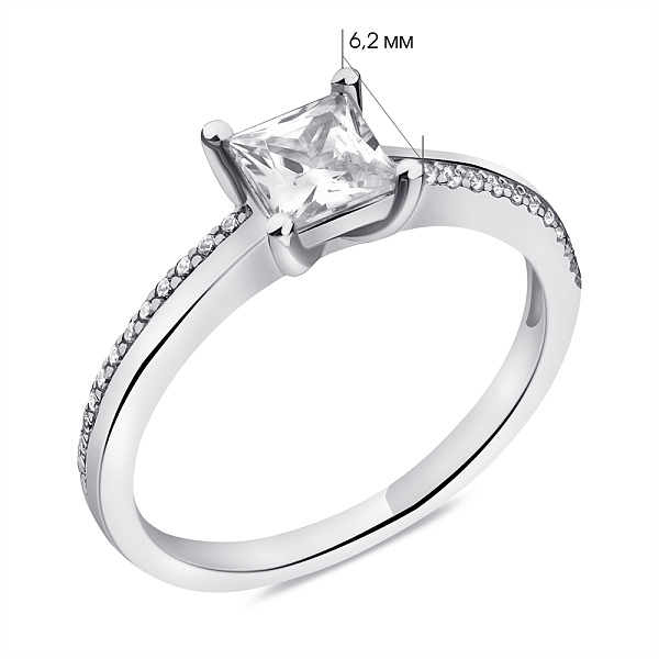 Кольцо из серебра с фианитами (арт. 7501/6530) – изображение 2