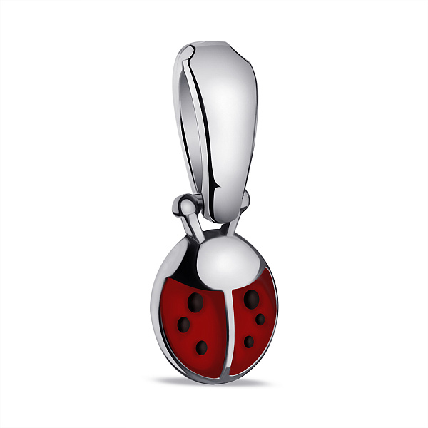 Серебряный подвес Божья коровка с эмалью (арт. 7503/1069екчпю) – изображение 1