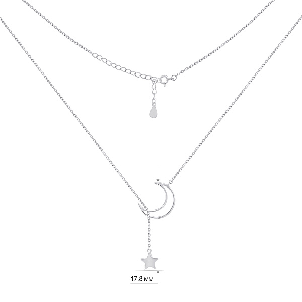 Серебряное колье без камней (арт. 7507/2538) – изображение 3