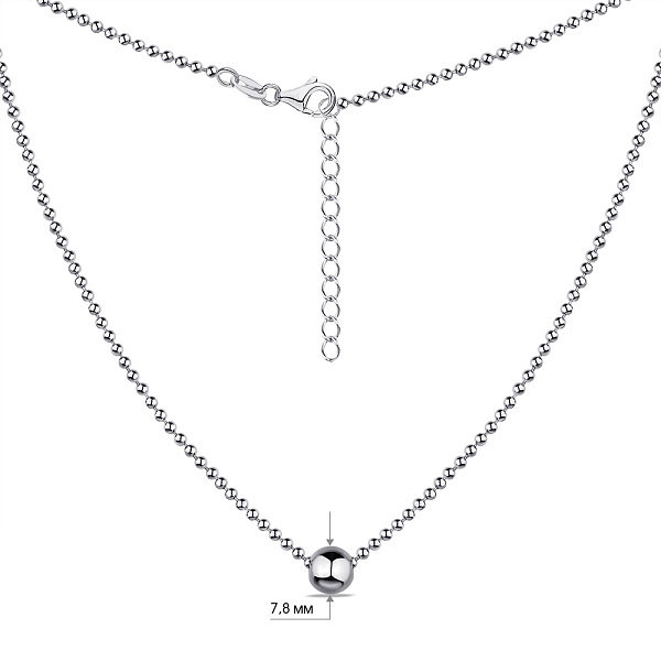 Серебряное колье без камней (арт. 7507/2116) – изображение 3