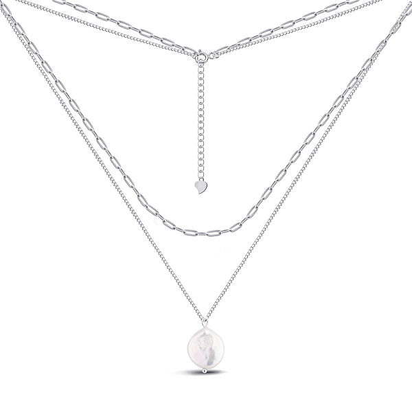 Колье из серебра с жемчугом (арт. 7507/2187134жб) – изображение 2
