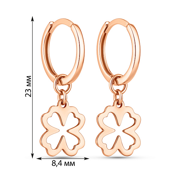Серьги-подвески из красного золота (арт. 110014) – изображение 4