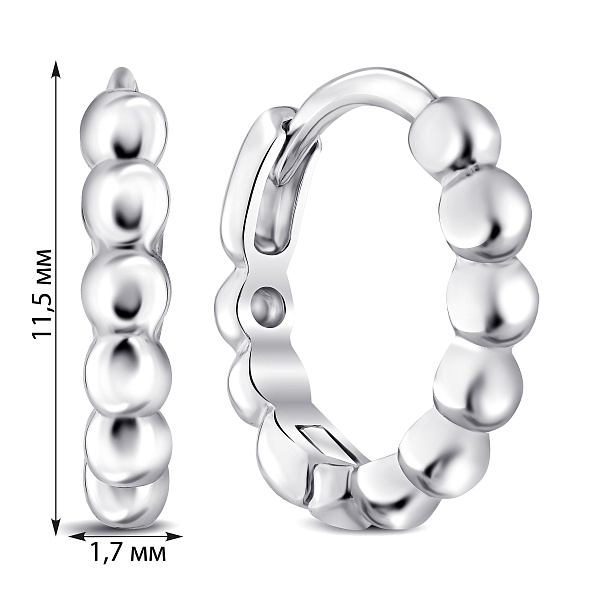 Серебряные серьги-конго (арт. 7502/4727/10) – изображение 2