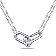 Фото Серебряное колье Trendy Style без камней (арт. 7507/1589)