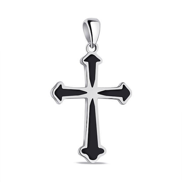 Серебряная подвеска-крестик (арт. 7503/4084еч) – изображение 1