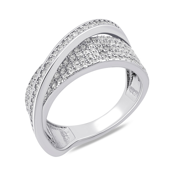 Серебряное кольцо с дорожкой из фианитов (арт. 7501/8408) – изображение 1