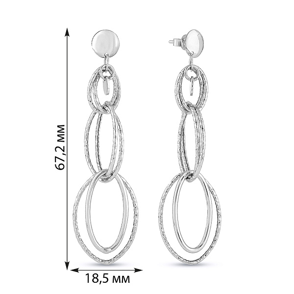 Серьги из белого золота Francelli (арт. 1091211б) – изображение 7