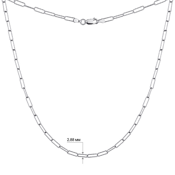 Кольє зі срібла Trendy Style без каміння (арт. 7507/1197) – зображення 2