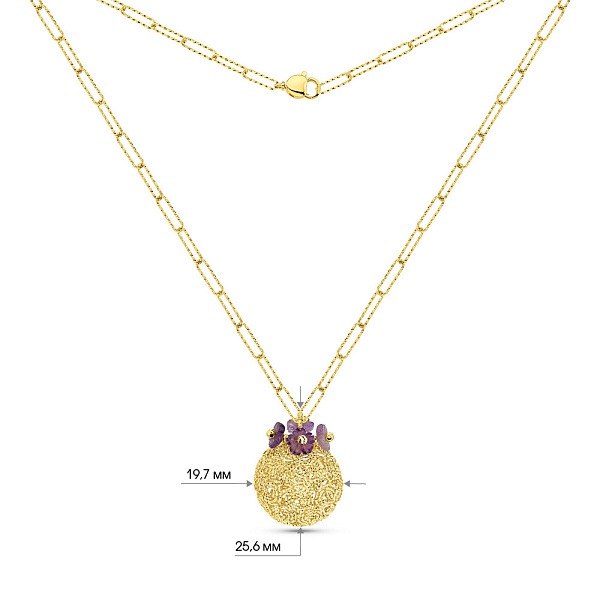 Массивное золотое колье Francelli (арт. 352704жпф) – изображение 5