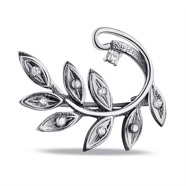 Серебряная брошь с фианитами (арт. 7905/6110013) – изображение 1