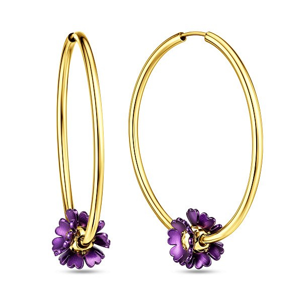 Золотые серьги Francelli Фиалки (арт. 1091788/30жф) – изображение 1