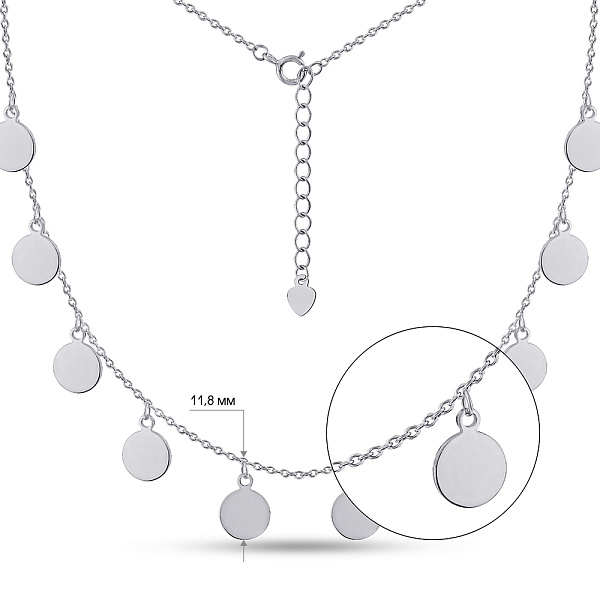 Серебряное колье Монеты (арт. 7507/1020/8) – изображение 2