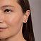 Золотые серьги с рубеллитом (арт. 111252Прт) – изображение 3