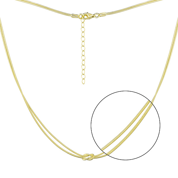 Серебряное колье "Узелок" с желтым родированием Trendy Style (арт. 7507/1620ж) – изображение 1
