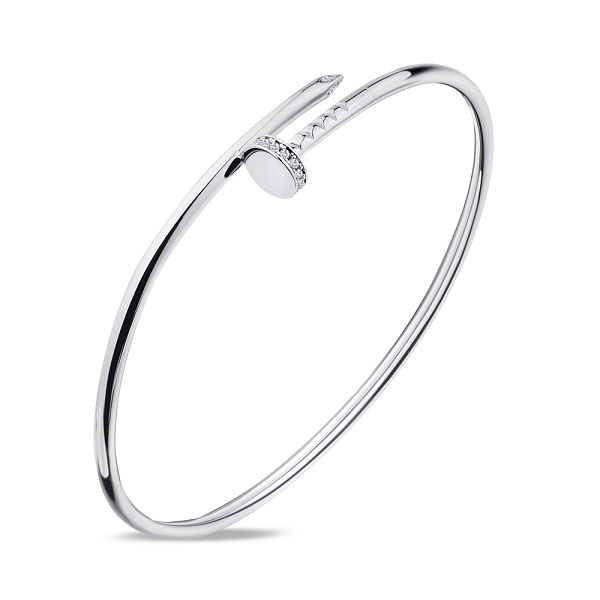 Браслет из серебра "Гвоздь" с фианитами (арт. 7509/3108) – изображение 1