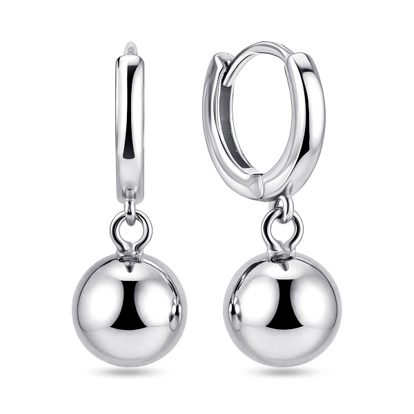 Серебряные серьги-конго без камней (арт. 7502/10323/10) – изображение 1