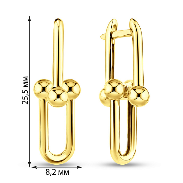 Серьги из желтого золота (арт. 1091467/1ж) – изображение 4
