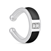 Одиночна срібна сережка-кафа з фіанітами (арт. 7502/10569ечя)
