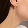 Серьги-подвески из красного золота (арт. 107628) – изображение 3