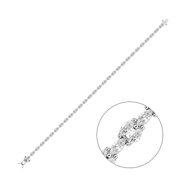 Серебряный браслет из фианитов (арт. 7509/5208) – изображение 1