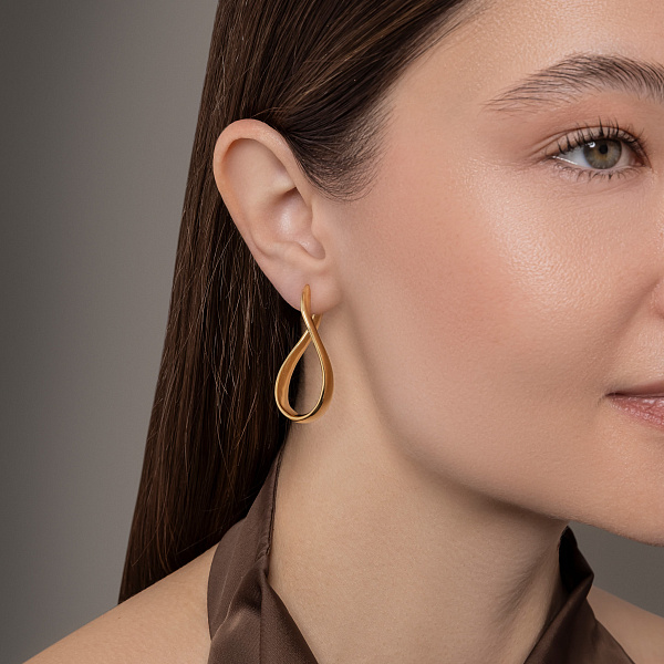 Сережки з жовтого золота Francelli (арт. е1091744/40ж) – зображення 3