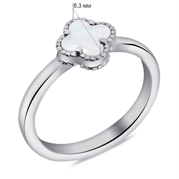 Серебряное кольцо с перламутром (арт. 7501/5280/8п) – изображение 2