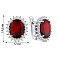 Серебряные серьги с крупным гранатом (арт. 7502/2191032Г) – изображение 2
