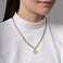 Золотое колье с фианитом и подвеской сердечко (арт. 353037) – изображение 2