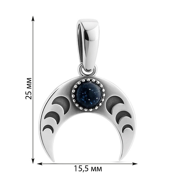 Серебряный подвес с авантюрином (арт. 7903/2400Авч) – изображение 2