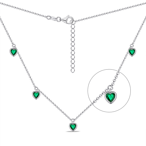 Серебряное колье с альпинитами (арт. 7507/2115аз) – изображение 1
