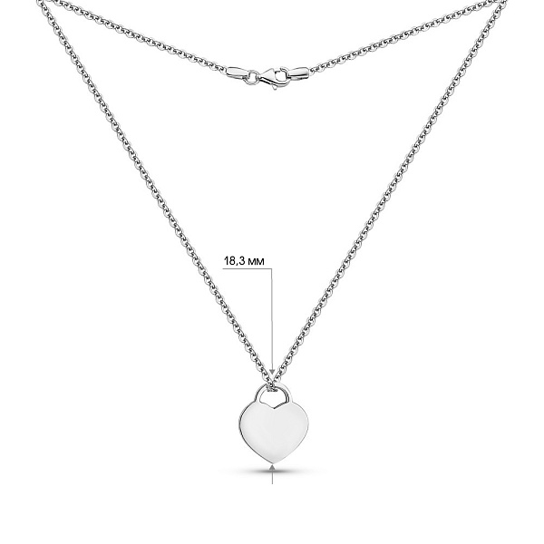 Золотое колье Сердечко (арт. 351507б) – изображение 3