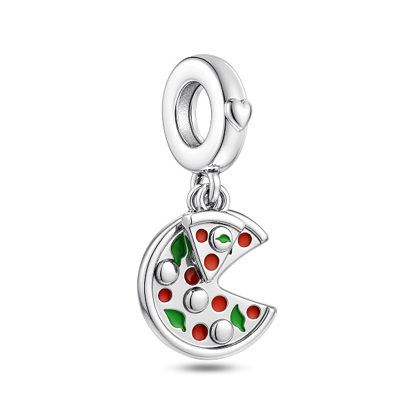 Серебряный шарм Пицца (арт. 7903/4573екз) – изображение 1