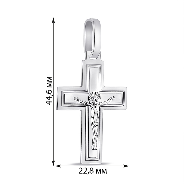 Серебряный крестик с распятием (арт. 7504/2-8097.0.2) – изображение 2