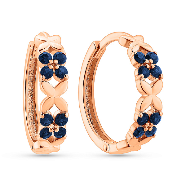 Серьги из красного золота с сапфирами (арт. 111292/1Пс) – изображение 1