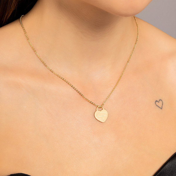 Колье Сердце из желтого золота (арт. 351512ж) – изображение 3