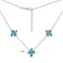 Серебряное колье с бирюзой (арт. 7507/2102/10Б) – изображение 2