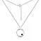 Серебряное колье с черным фианитом (арт. 7507/1479ч) – изображение 2