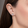 Сережки-пусети з білого золота з діамантами (арт. С341743020б) – зображення 2