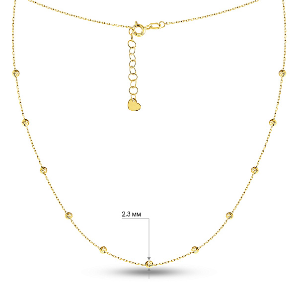 Золотое колье с шариками (арт. 360178ж) – изображение 5