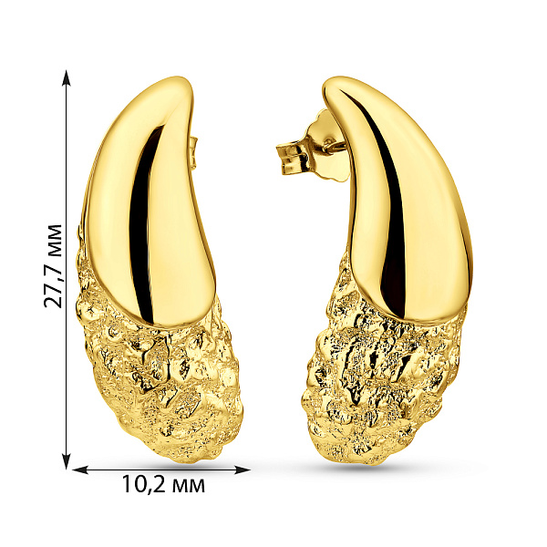 Серьги из желтого золота Francelli (арт. е1091752ж) – изображение 2