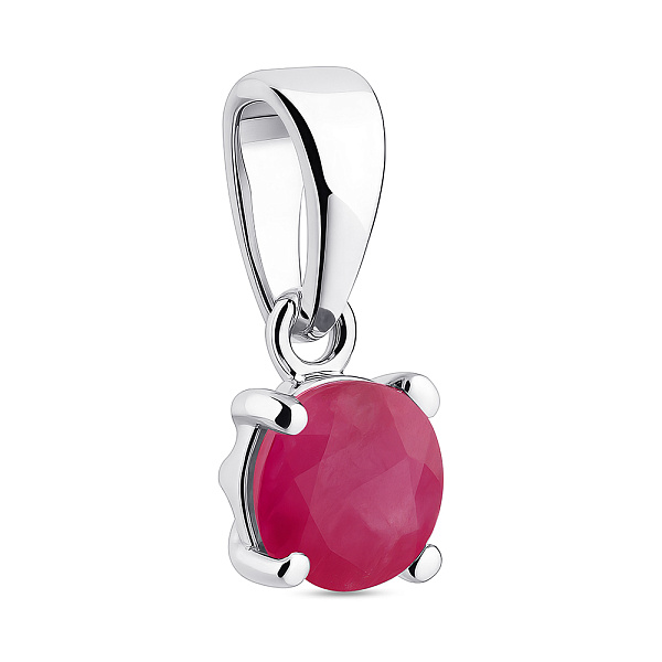 Серебряный кулон с рубином (арт. 7503/2140320Р) – изображение 1