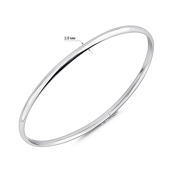 Серебряный жесткий браслет (арт. 7509/2742/3) – изображение 2