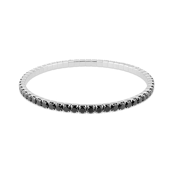 Серебряный браслет с черными фианитами (арт. 7509/4838ч) – изображение 1