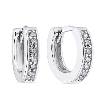 Фото Серьги-кольца из серебра (арт. 7502/3575/15)