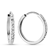 Фото Серьги-кольца из белого золота (арт. 122106/20б)
