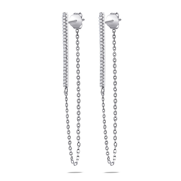 Срібні сережки Trendy Style з фіанітами (арт. 7518/5537) – зображення 1