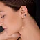 Серьги-пусеты из золота с топазом (арт. 111232Пл) – изображение 2