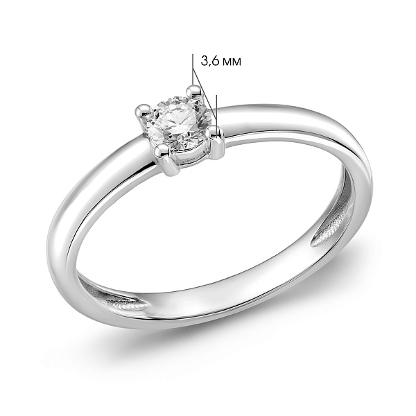 Золотое помолвочное кольцо с бриллиантом (арт. К011076020б) – изображение 5